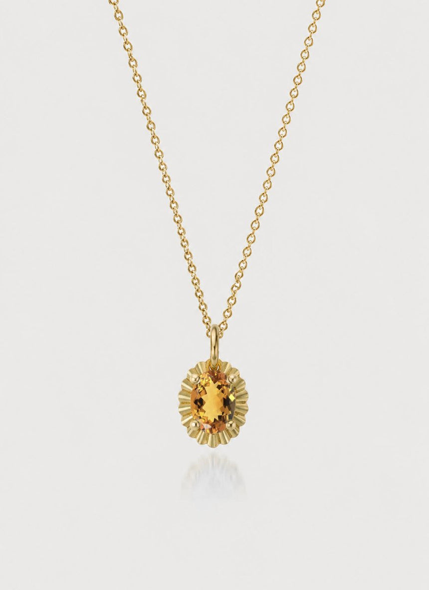 Sutton birthstone pendant 14k gold - Studio Kroewe