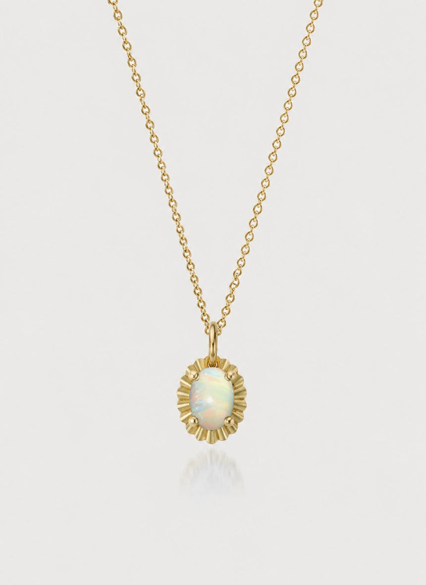 Sutton birthstone pendant 14k gold - Studio Kroewe