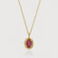 Sutton birthstone pendant 14k gold - Studio Kroewe