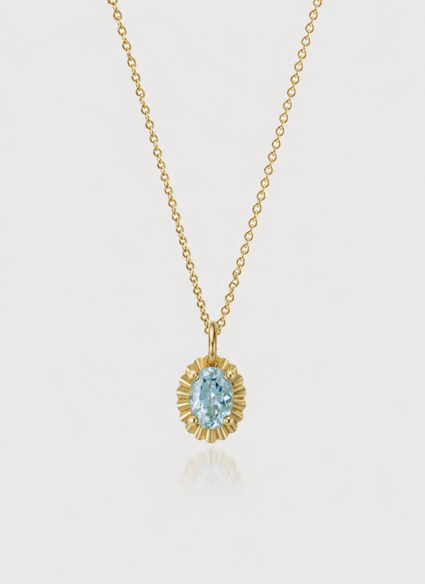 Sutton birthstone pendant 14k gold - Studio Kroewe