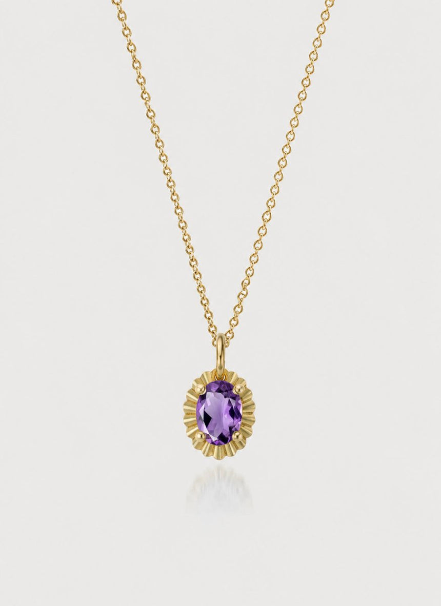 Sutton birthstone pendant 14k gold - Studio Kroewe