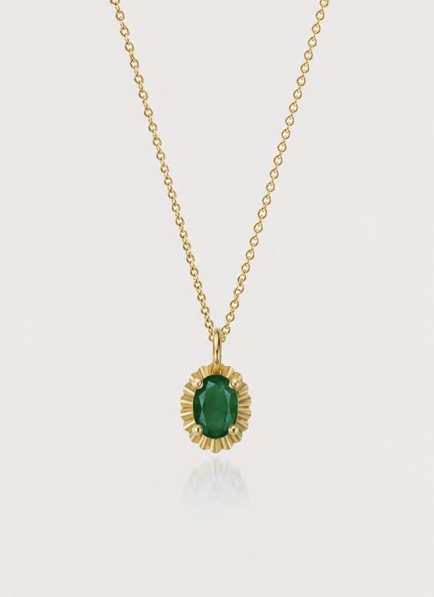 Sutton birthstone pendant 14k gold - Studio Kroewe