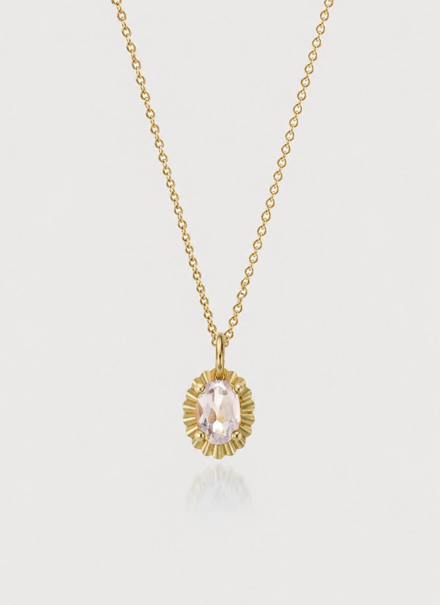 Sutton birthstone pendant 14k gold - Studio Kroewe