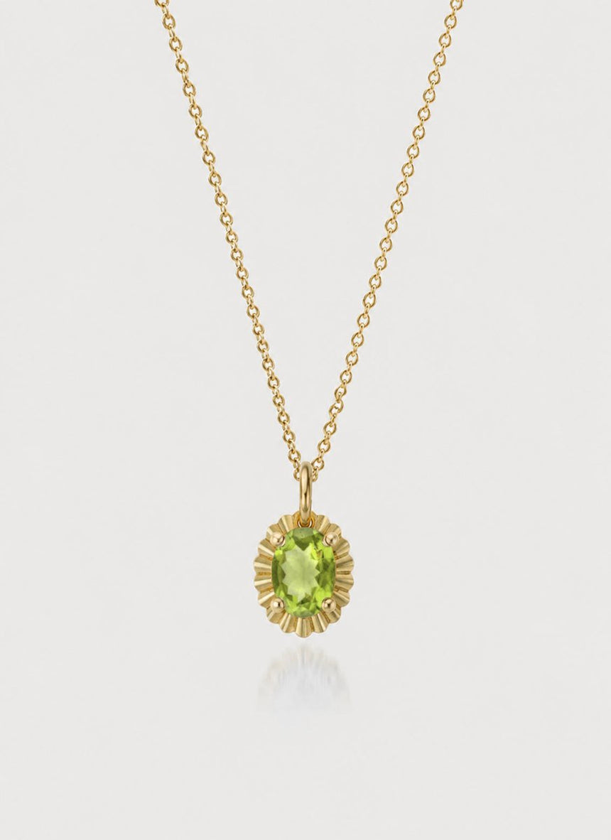 Sutton birthstone pendant 14k gold - Studio Kroewe