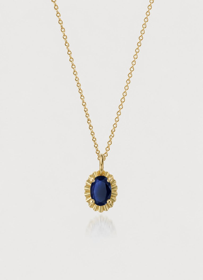 Sutton birthstone pendant 14k gold - Studio Kroewe