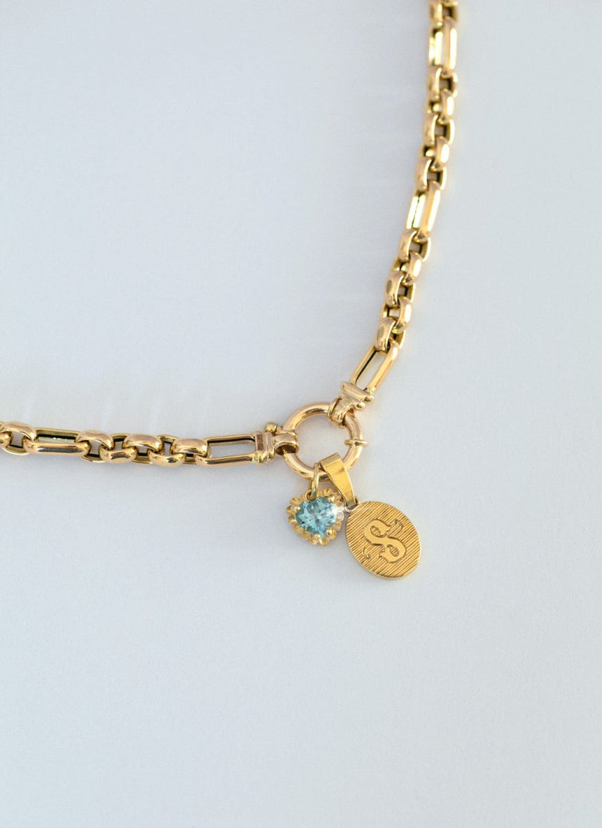Sutton topaz charm 14k gold - Studio Kroewe