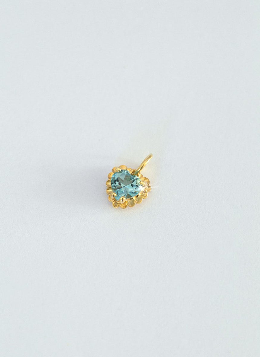 Sutton topaz charm 14k gold - Studio Kroewe