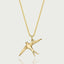 Swallow charm 14k gold - Studio Kroewe