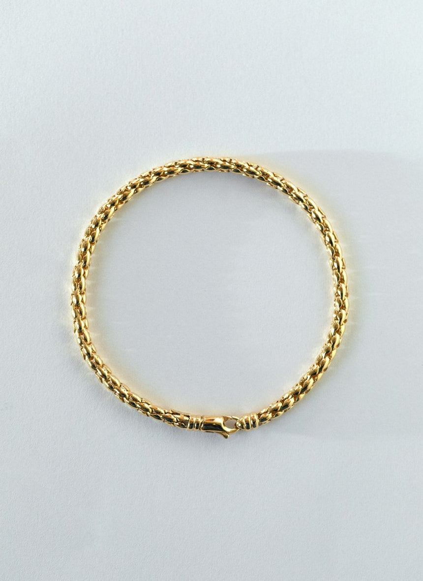Tash 3.5mm bracelet 14k gold - Studio Kroewe