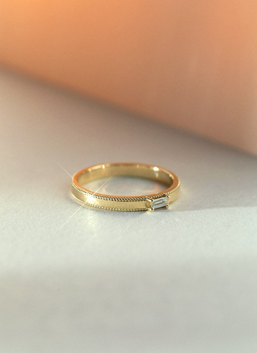 Day diamond ring 14k gold - Studio Kroewe