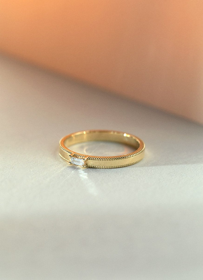 Day diamond ring 14k gold - Studio Kroewe