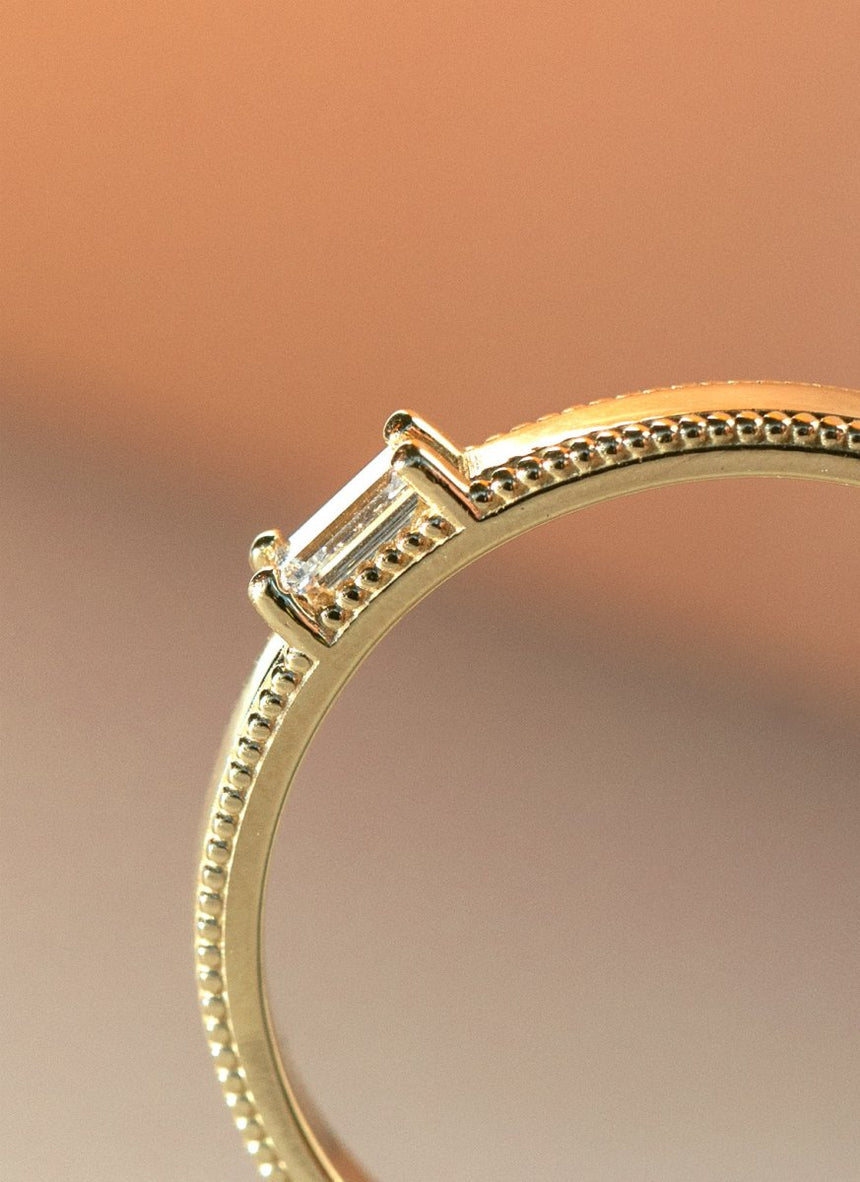 Day diamond ring 14k gold - Studio Kroewe