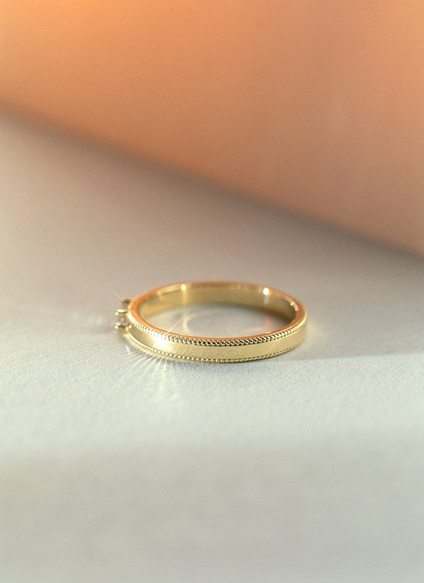 Day diamond ring 14k gold - Studio Kroewe