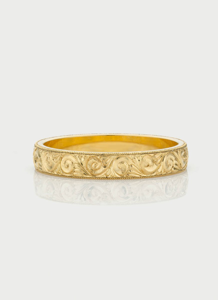 Studio Kroewe - The gent blake scroll ring 14k gold