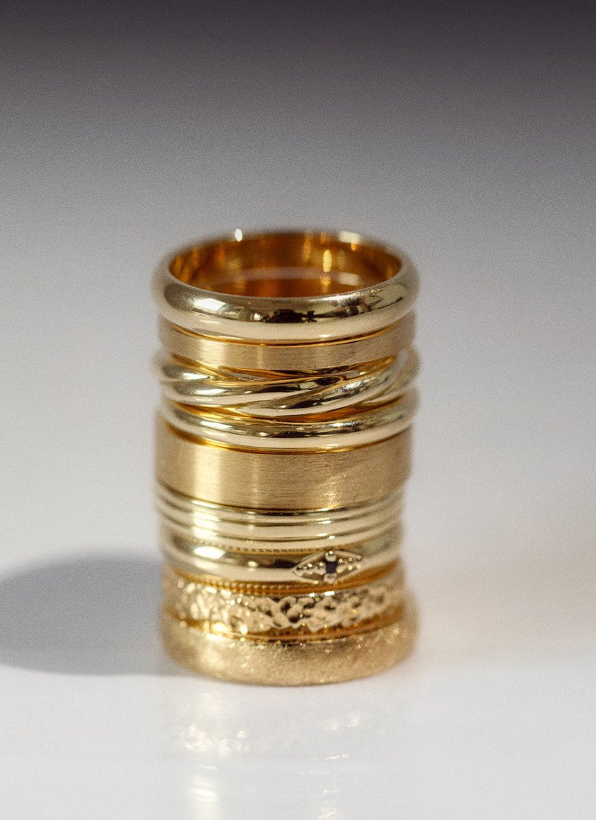 The gent classic ring 14k gold - Studio Kroewe