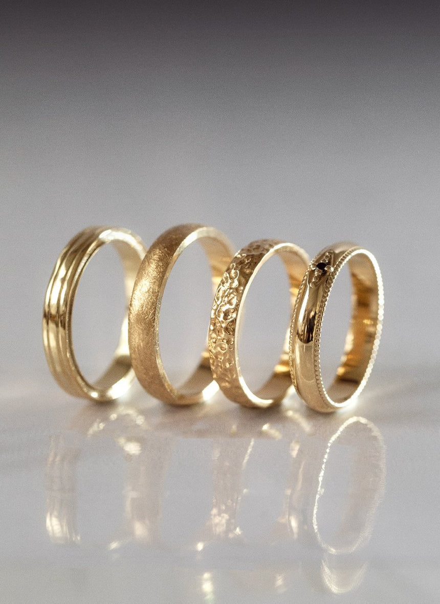 The gent davis ring 14k gold - Studio Kroewe