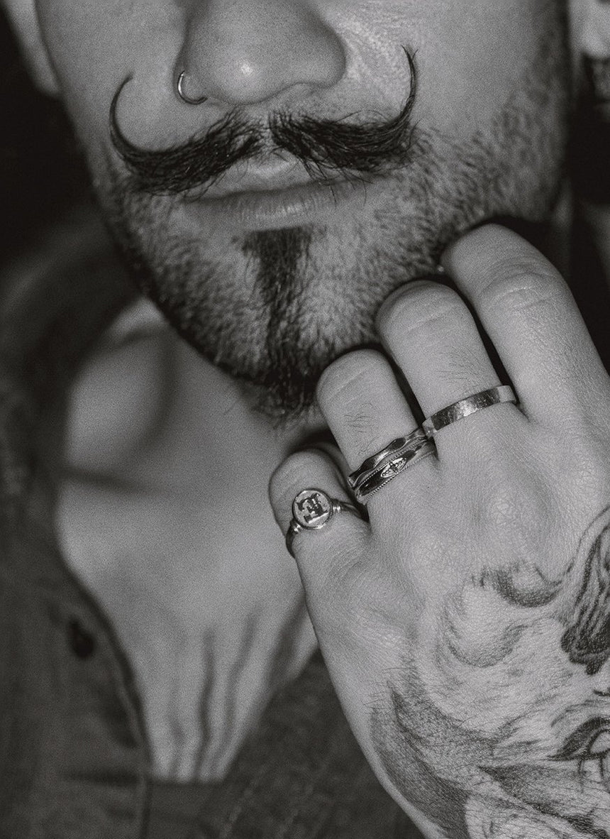 The gent fender ring 14k gold - Studio Kroewe