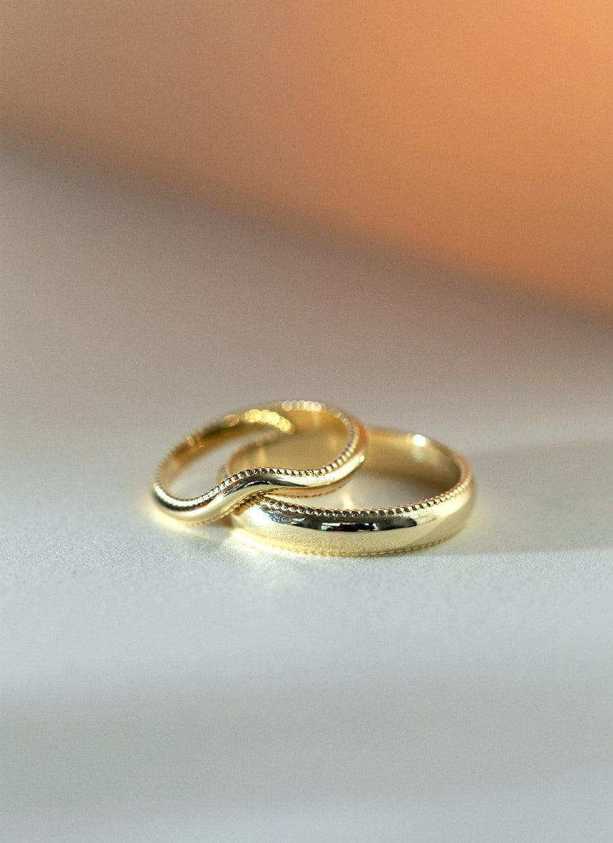 Lee stacking ring 14k gold - Studio Kroewe