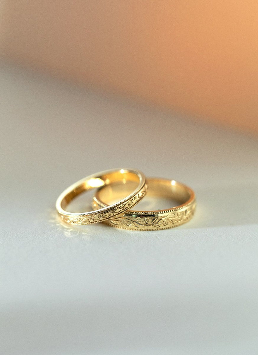 Lee stacking ring 14k gold - Studio Kroewe
