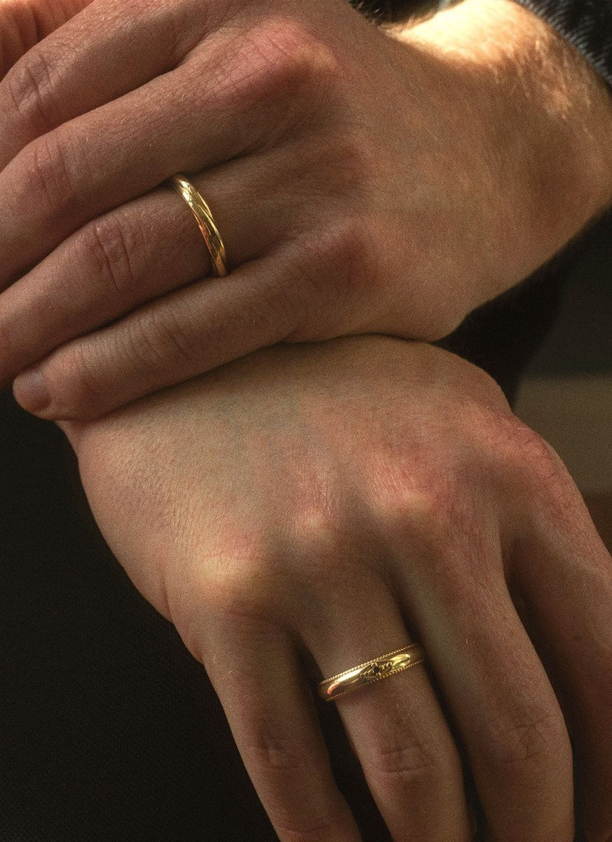 The gent bruce citrine ring 14k gold - Studio Kroewe