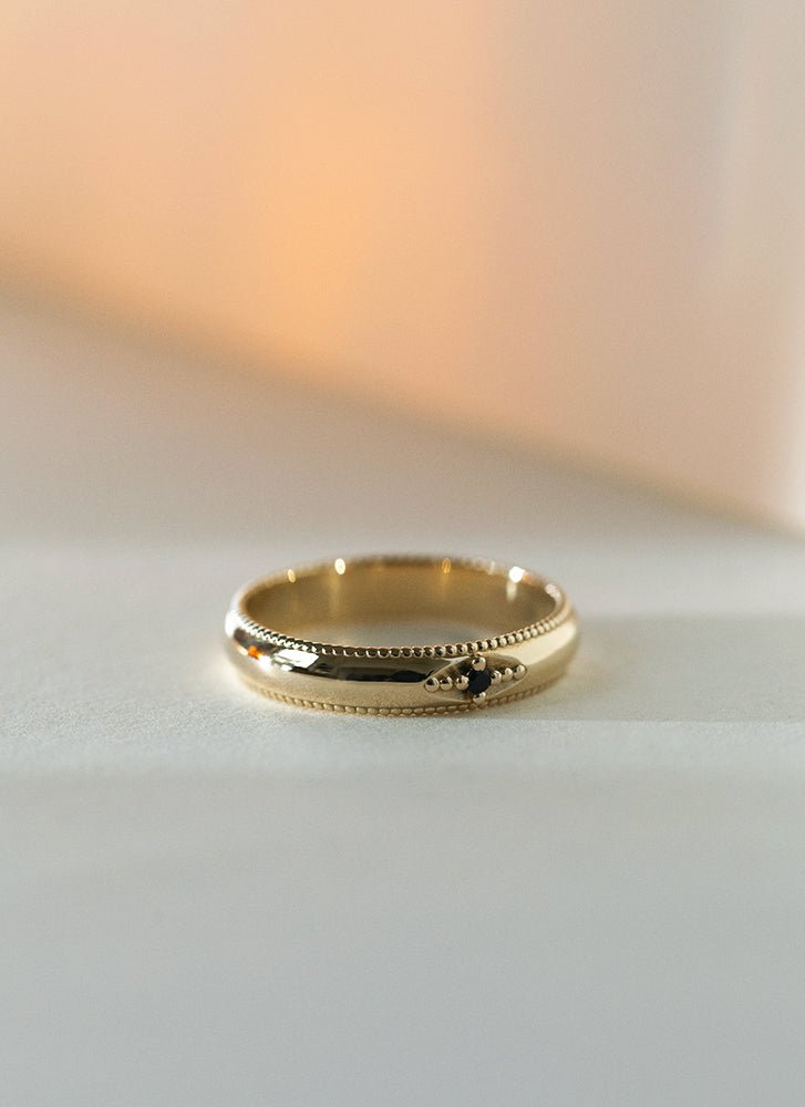 The gent bruce citrine ring 14k gold - Studio Kroewe