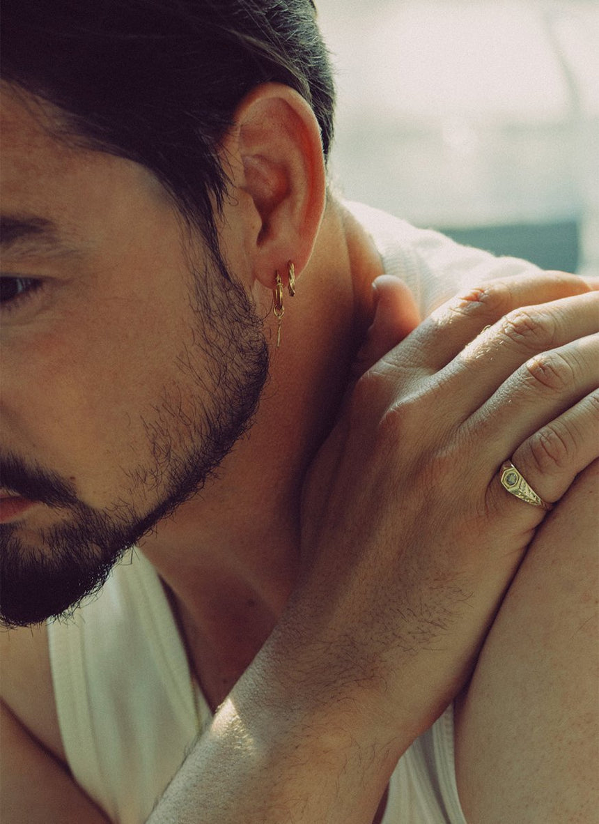The gent bruce citrine ring 14k gold - Studio Kroewe