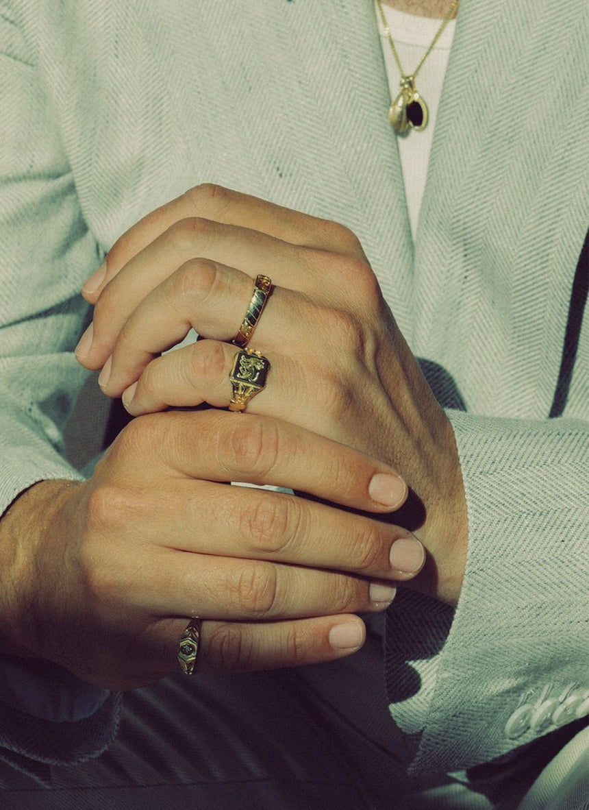 The gent miles ring 14k gold - Studio Kroewe