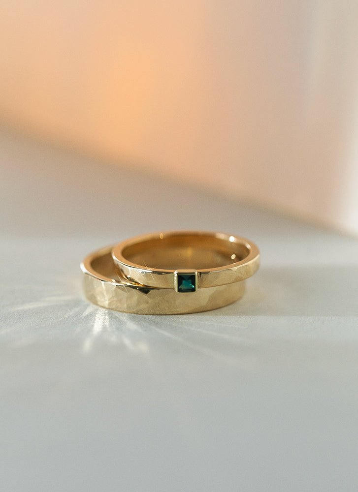 The gent bruce citrine ring 14k gold - Studio Kroewe