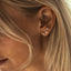 Three is a party earstud 14k gold - Studio Kroewe