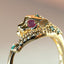 Tiga emerald ruby ring 14k gold - Studio Kroewe