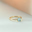 Timmy diamond topaz ring 14k gold - Studio Kroewe