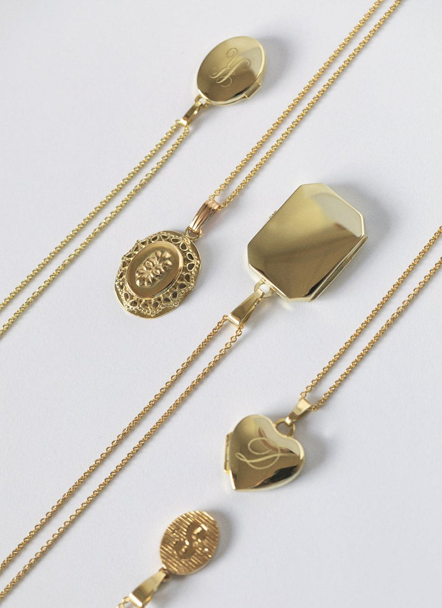 Totte heart medallion 14k gold - Studio Kroewe