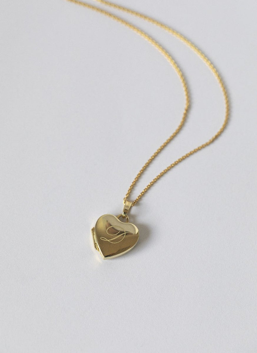 Totte heart medallion 14k gold - Studio Kroewe