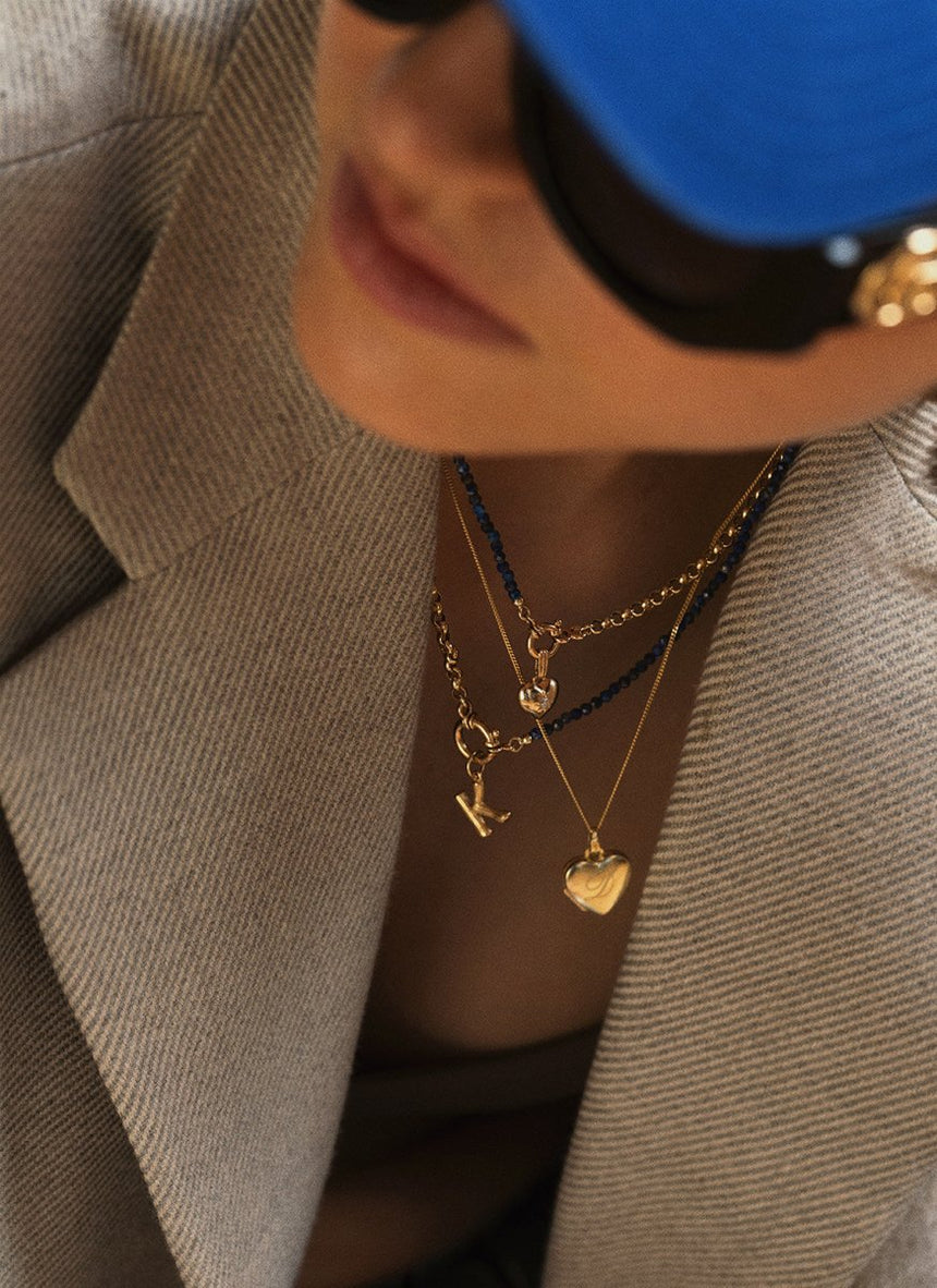 Totte heart medallion 14k gold - Studio Kroewe