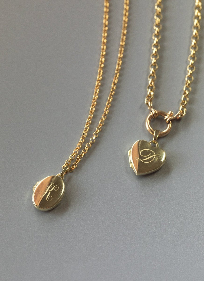 Totte heart medallion 14k gold - Studio Kroewe