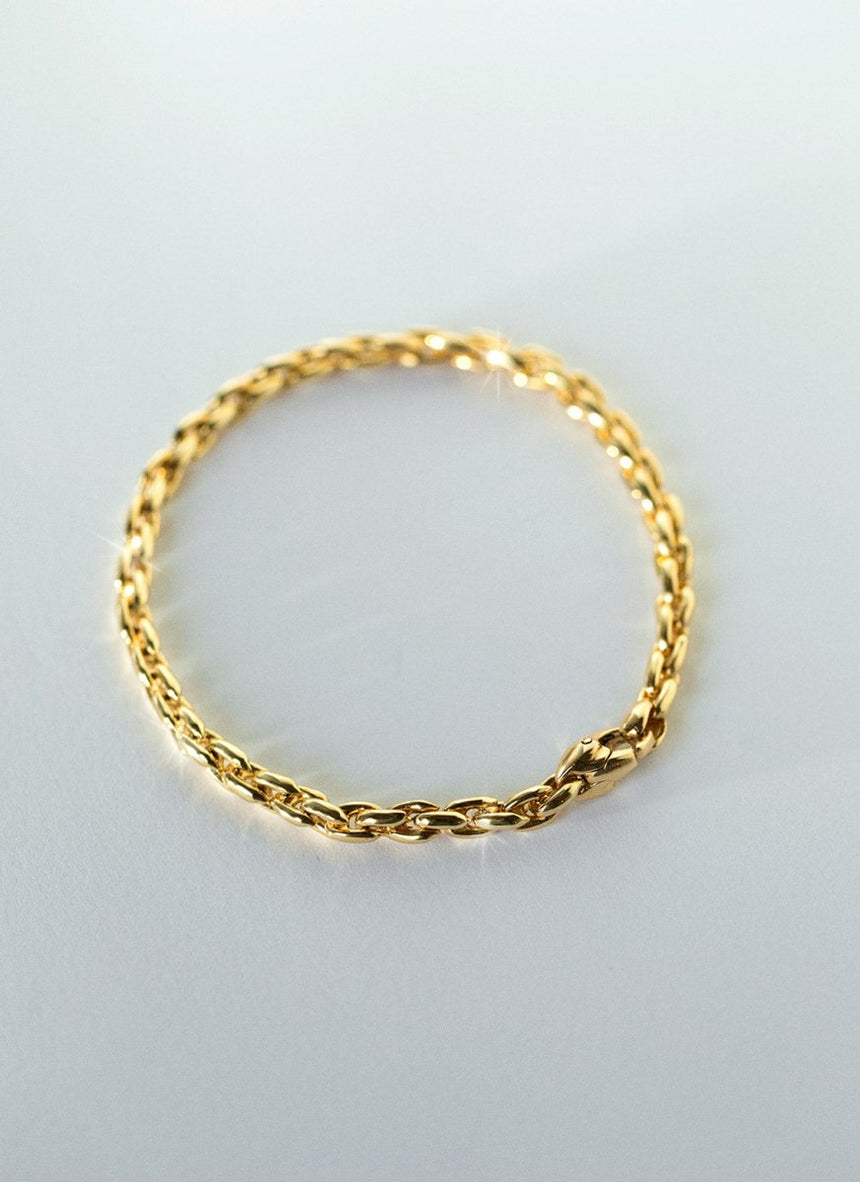 Toya 4.5mm bracelet 14k gold - Studio Kroewe