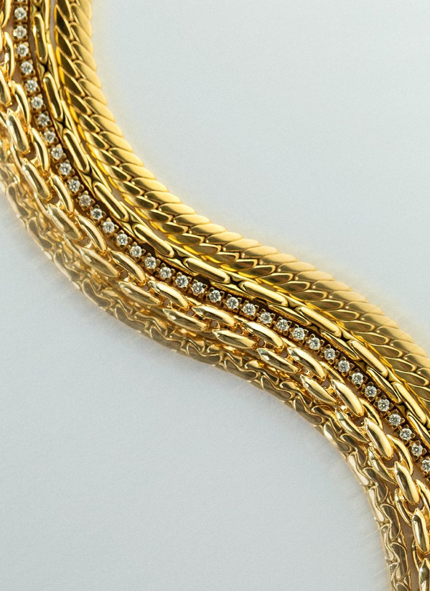 Grace tubo bracelet 14k gold - Studio Kroewe