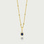 Triss diamond sapphire charm 14k gold - Studio Kroewe