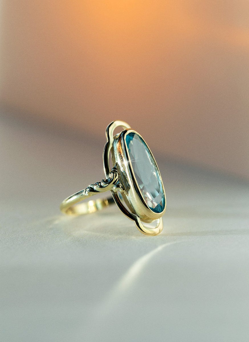 Caes diamond april birthstone ring 14k gold - Studio Kroewe
