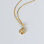 Tula round diamond pendant 14k gold - Studio Kroewe