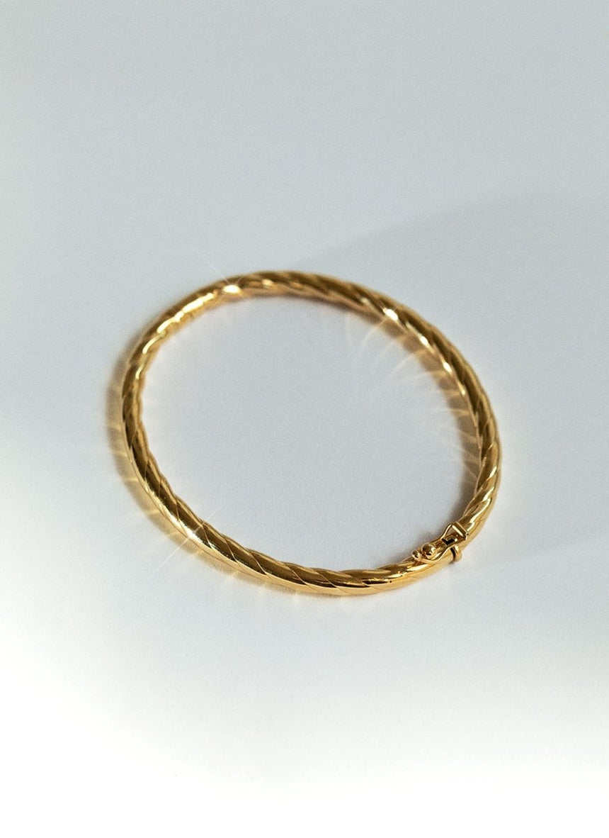 Jasseron 5mm necklace with lock 14k gold - Studio Kroewe