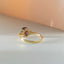 Valentina diamond rhodolite ring 14k gold - Studio Kroewe
