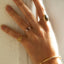 Valentina diamond rhodolite ring 14k gold - Studio Kroewe