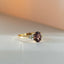 Valentina diamond rhodolite ring 14k gold - Studio Kroewe