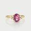 Valentina diamond rhodolite ring 14k gold - Studio Kroewe