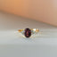 Valentina diamond rhodolite ring 14k gold - Studio Kroewe