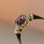 Valentina diamond rhodolite ring 14k gold - Studio Kroewe