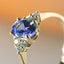Valentina diamond tanzanite ring 14k gold - Studio Kroewe