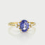 Valentina diamond tanzanite ring 14k gold - Studio Kroewe