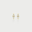 Vesper diamond earstud 14k gold - Studio Kroewe